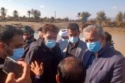 توزیع کنسانتره دامی رایگان بین دامداران در محاصره سیل جنوب کرمان